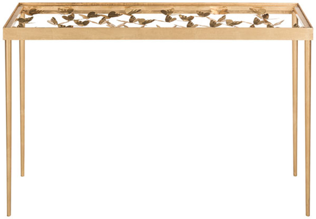 Gold Leaf Butterfly Console