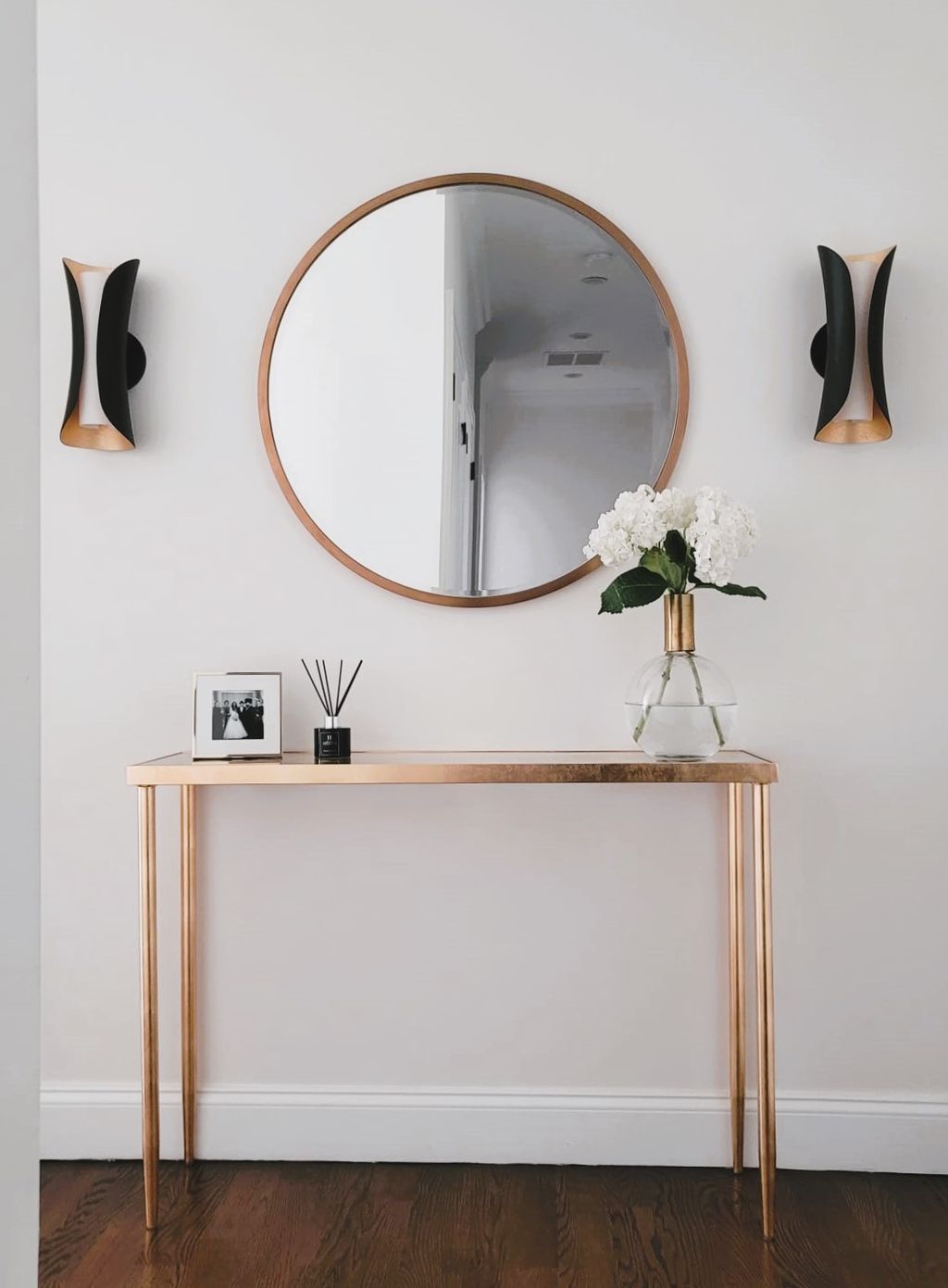 Gold Leaf Butterfly Console