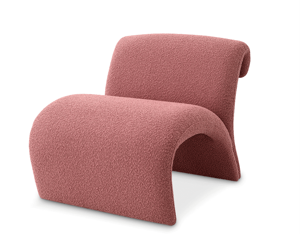 Bouclé Rose Chair