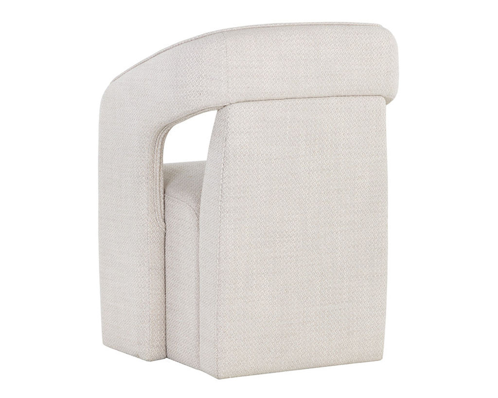 Curved Wheeled Armchair