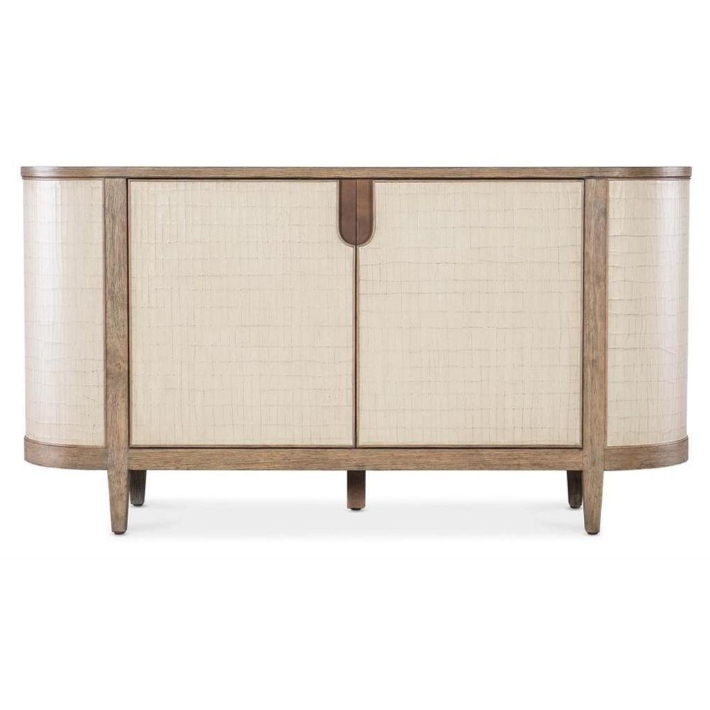 Preview image for Two-Tone Neutral Curved Sideboard Credenza 64 inch
