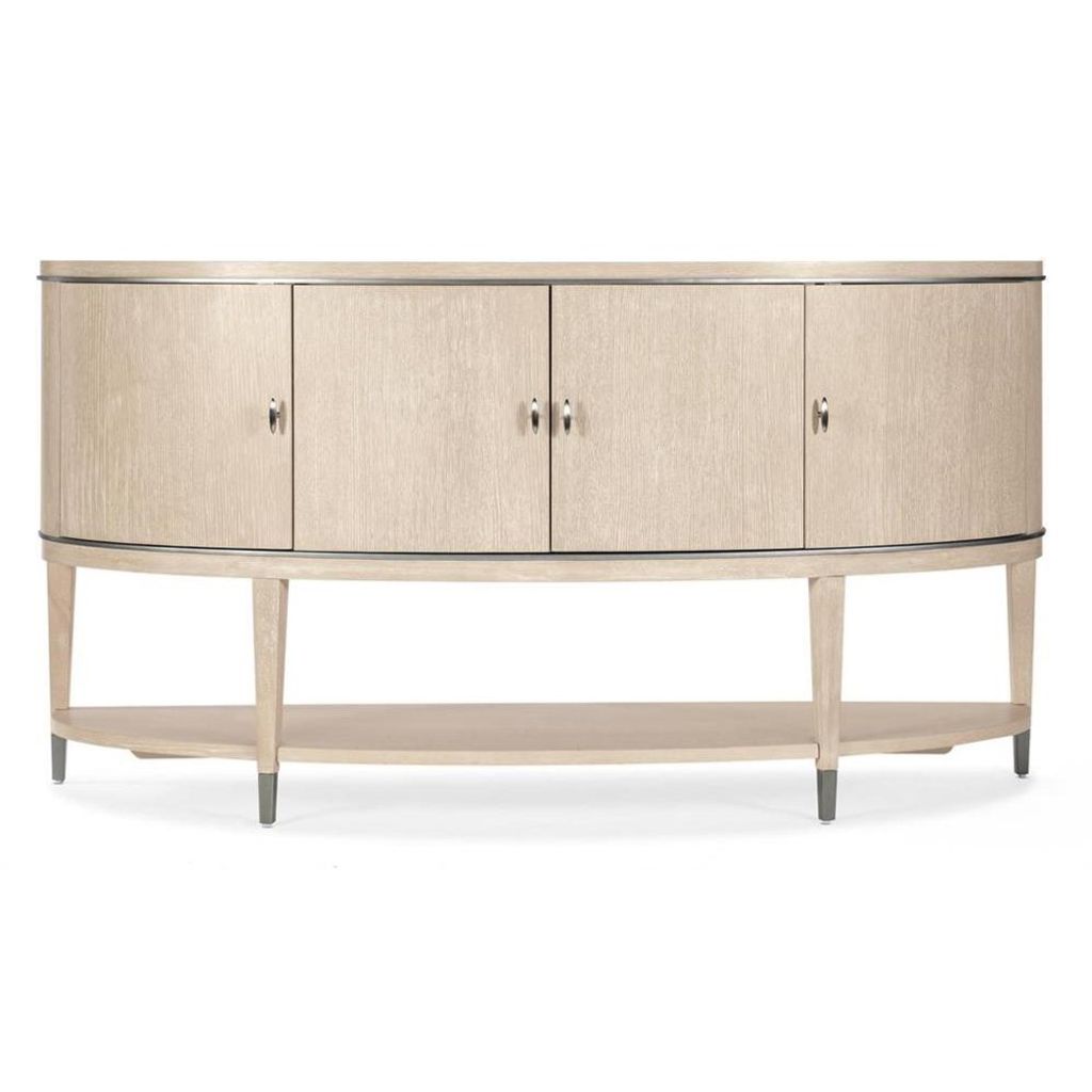 Preview image for Nouveau Chic Curved Sideboard Buffet Sandstone Finish 74.5 inch