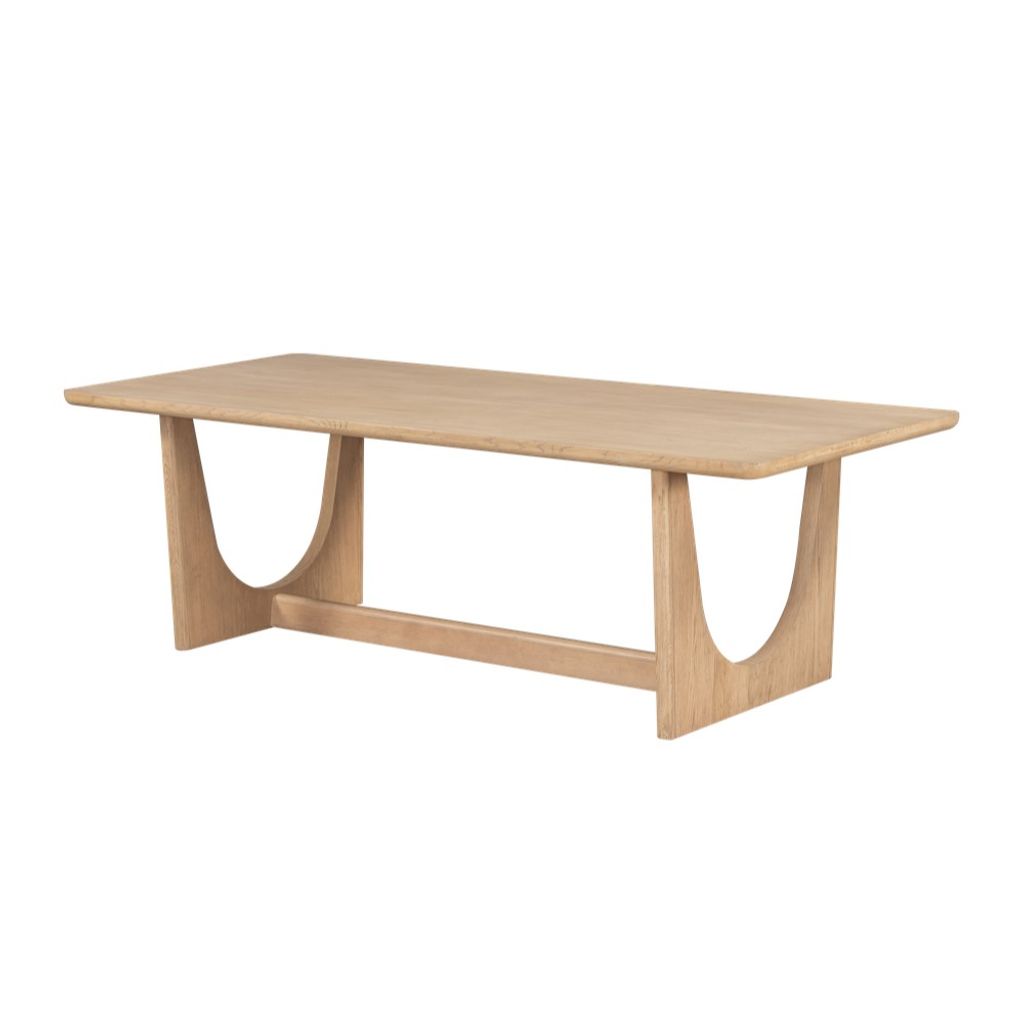 Preview image for Modern Rectangle Dining Table in Raw Oak 96 inch