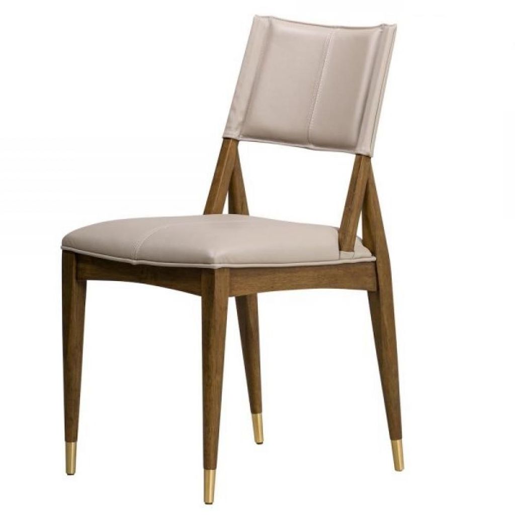 Preview image for Modern Beige Leather Armless Dining Chair