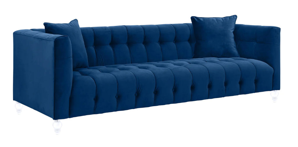 Eclat Navy Velvet Sofa