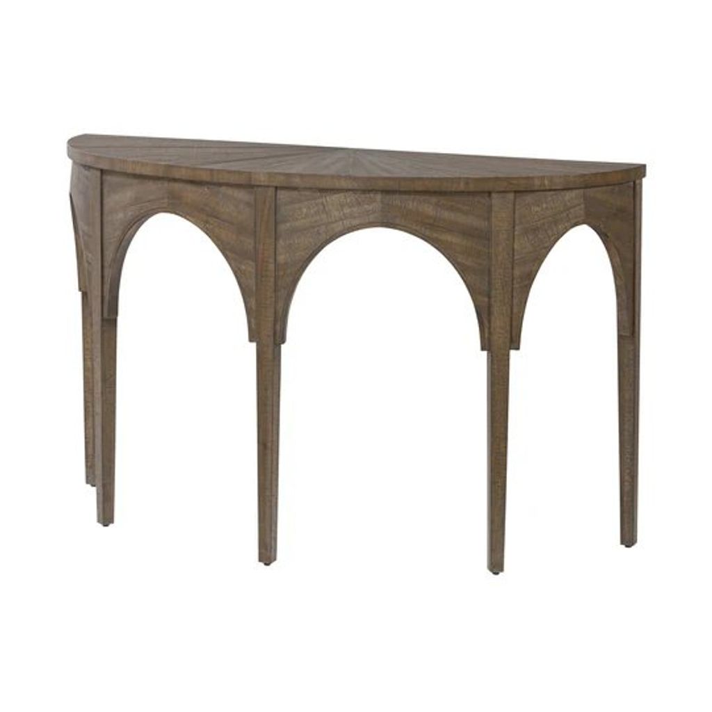 Preview image for Cathedral Arches Console Table Aged Barrel Brown Finish 52 inch