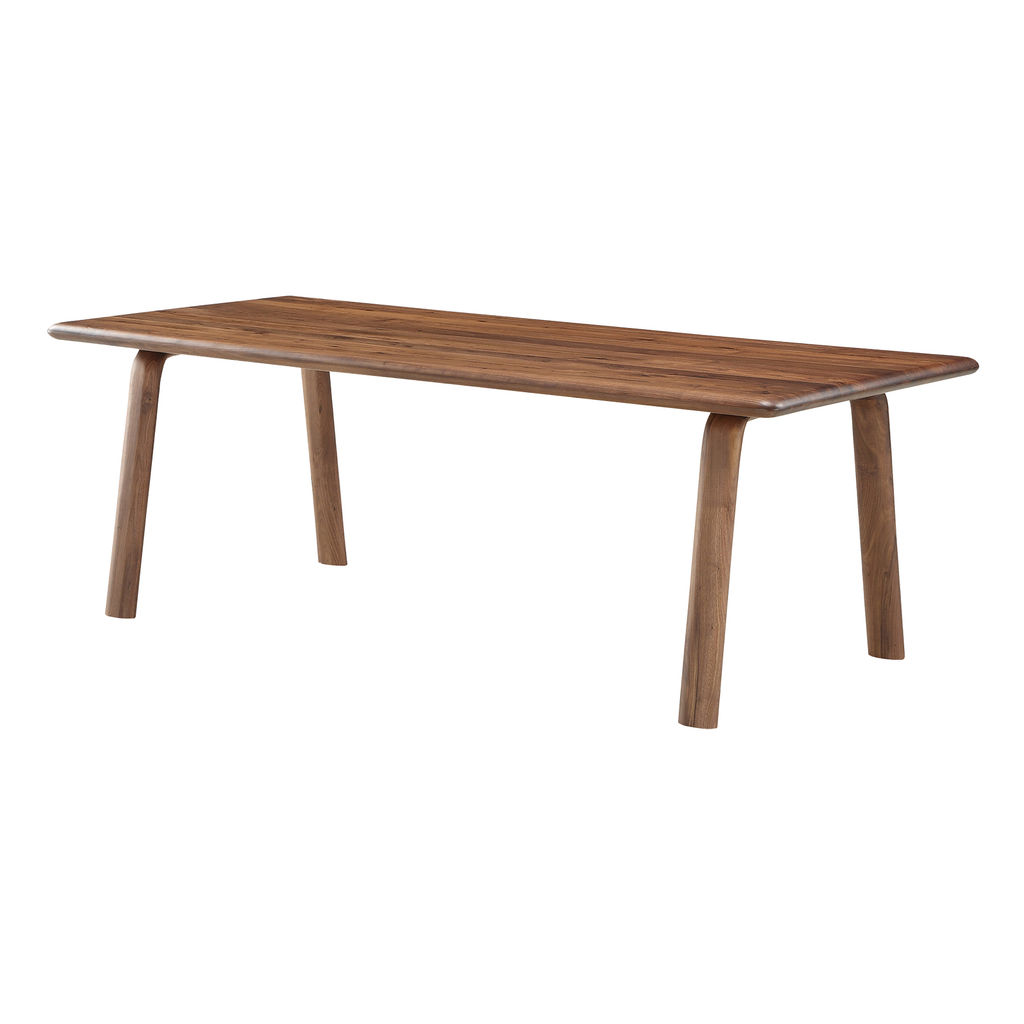 Preview image for Minimalist Solid Walnut Wood Rounded Edges Rectangle Dining Table 88 inch