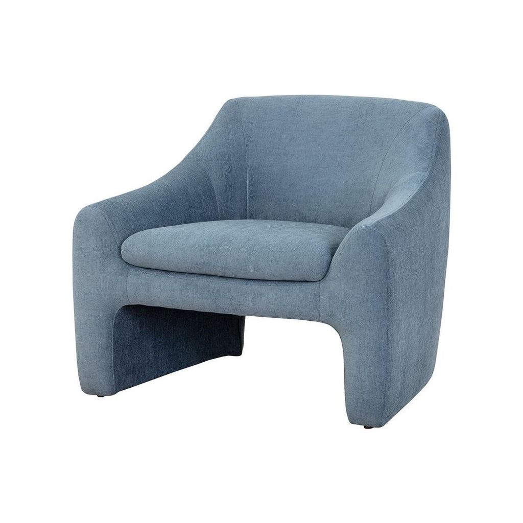Preview image for Mid-Century Style Tight Back Blue Lounge Chair