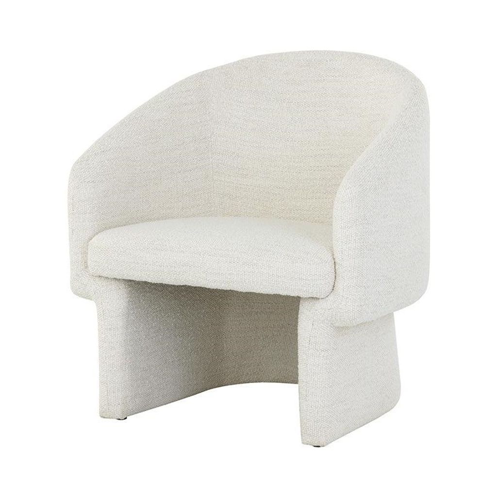 Preview image for Modern Barrel Back Pearl White Lounge Chair