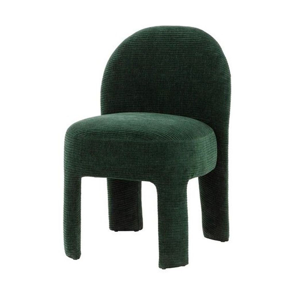 Preview image for Modern Fully Upholstered Green Fabric Armless Dining Chair