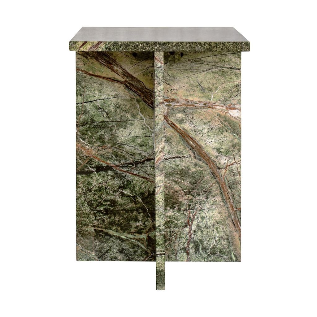 Preview image for Rainforest Green Solid Marble Square Accent Table 14 inch