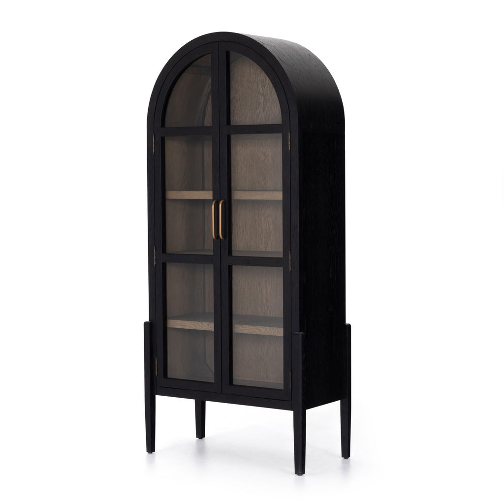 Preview image for Tolle Cabinet, Drifted Matte Black W/ Drifted Oak