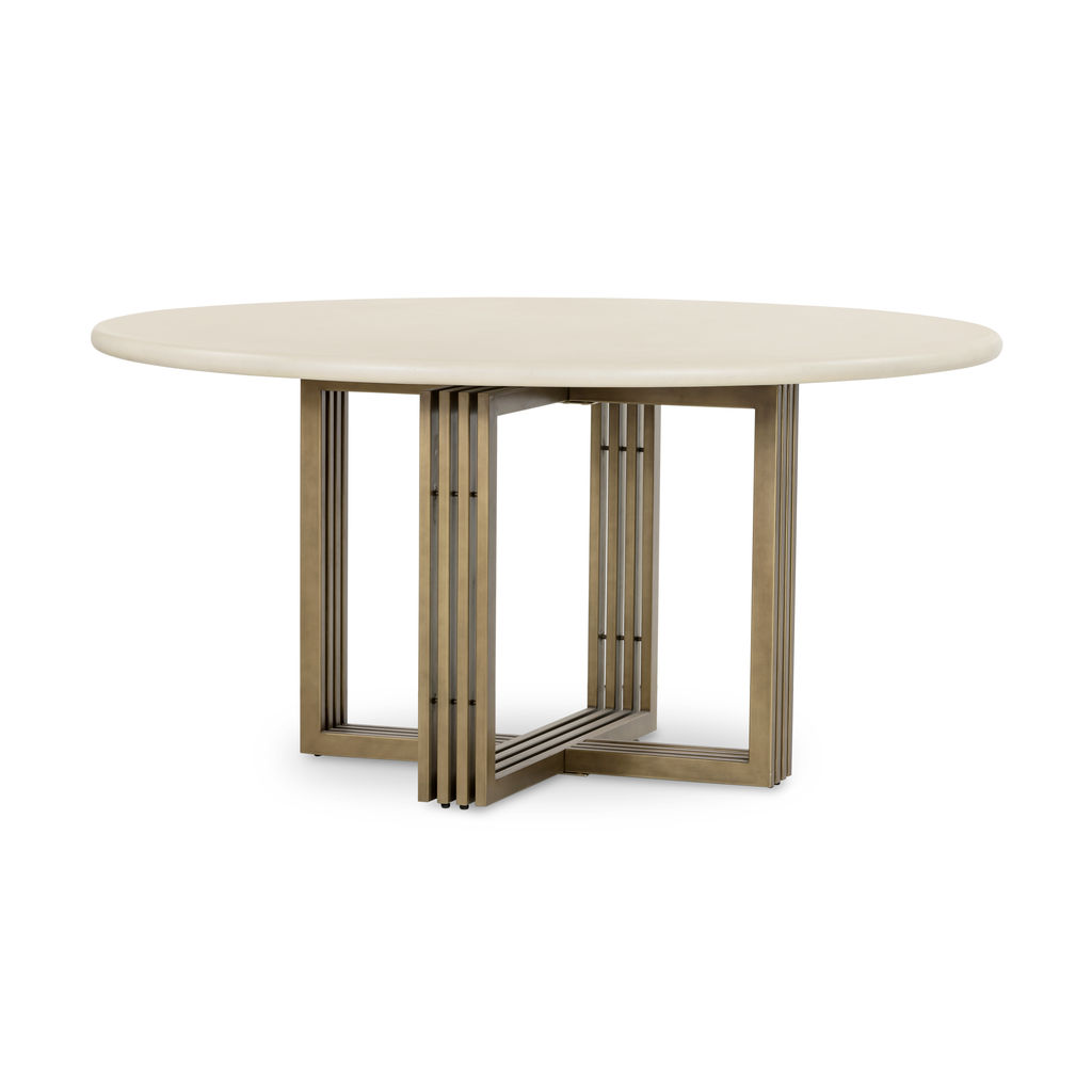 Preview image for Mia Round Dining Table, Parchment White