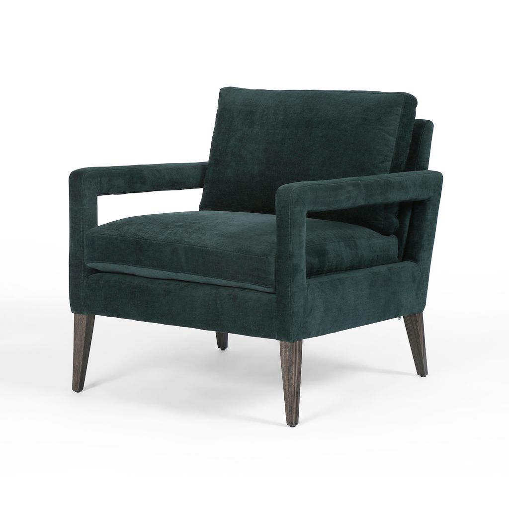 Preview image for Olson Chair, Emerald Worn Velvet