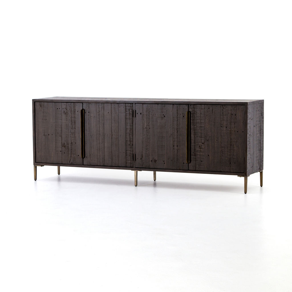 (Order 1 - OPTION #2) Antique Brass and Reclaimed Pine Sideboard