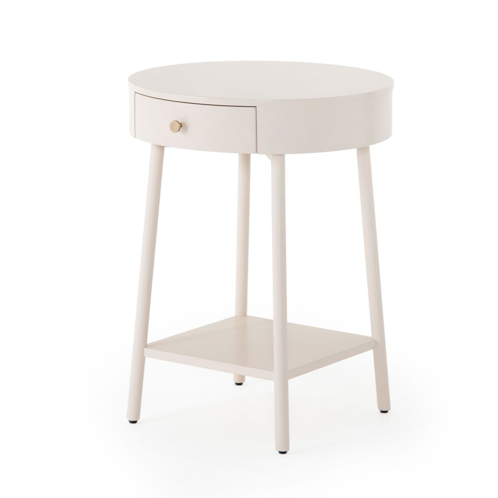 Van Nightstand Matte Alabaster