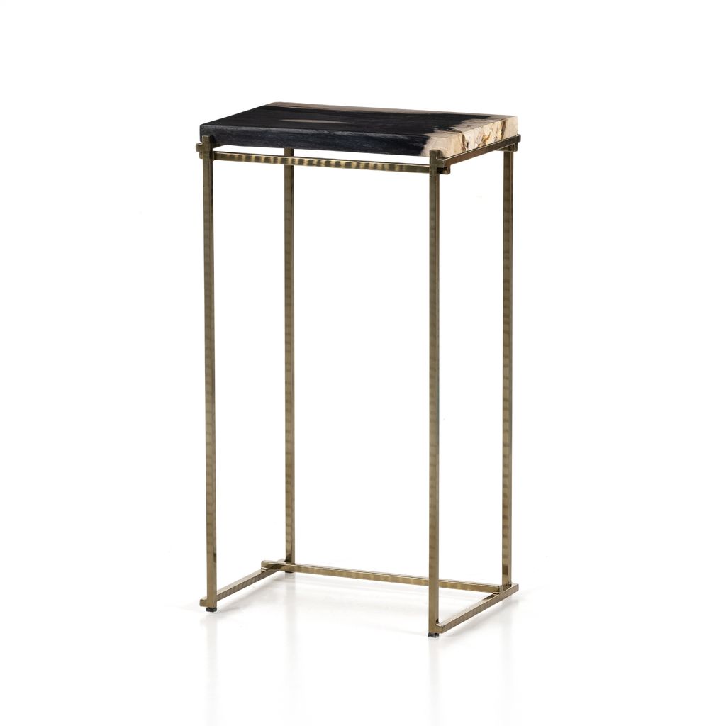 Tig End Table Dark Petrified Wood