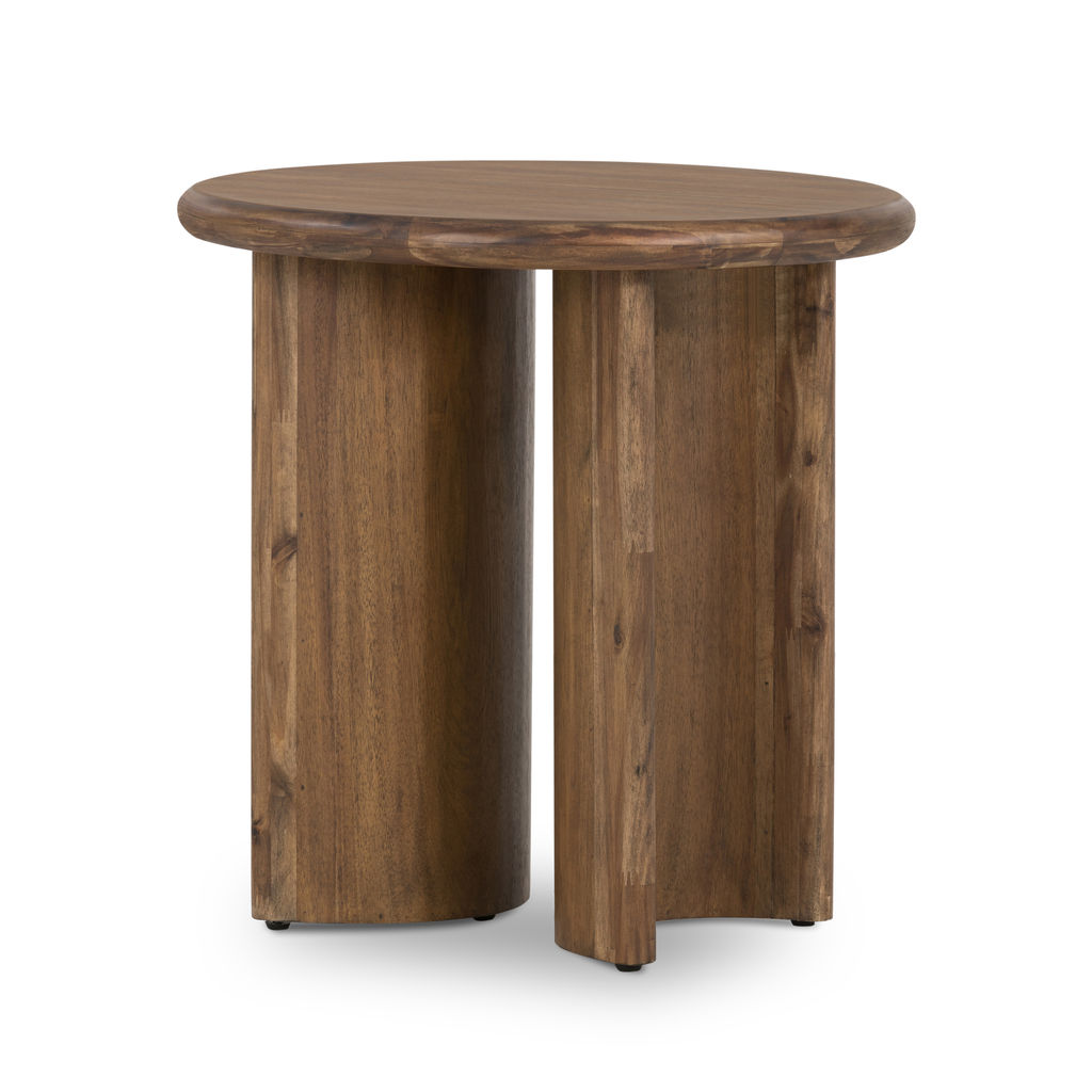 Seasoned Brown Acacia End Table (22"H x 22"W x 22"D)