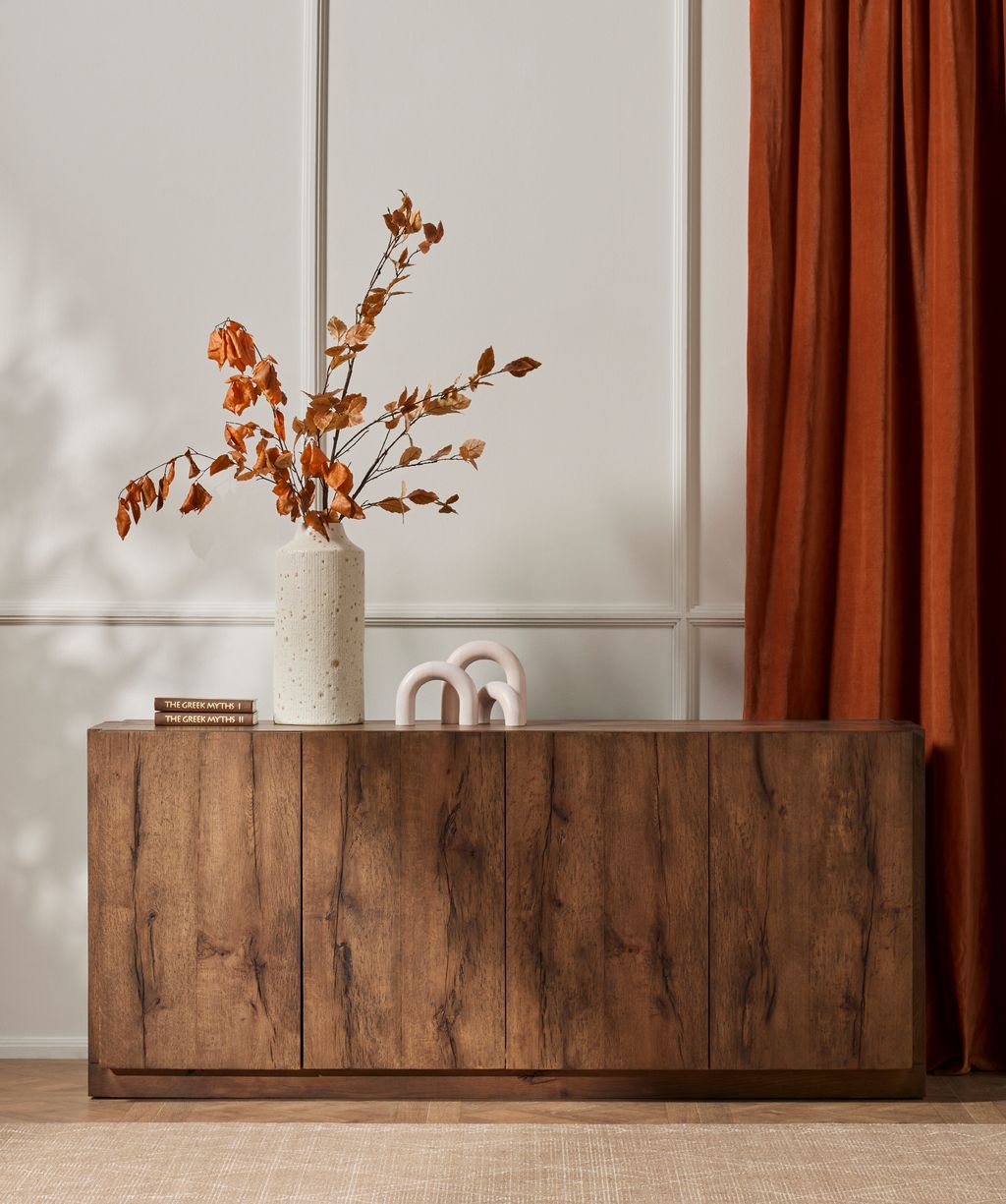 Solid Oak Sideboard, Rustic