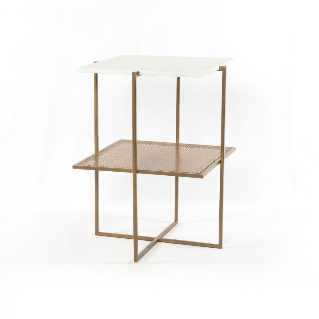 Olivia Nightstand, Antique Brass