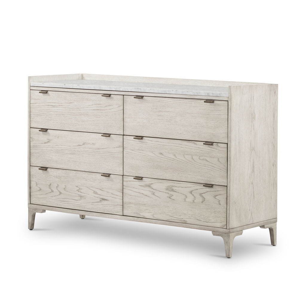 Preview image for Viggo 6 Drawer Dresser Vintage White Oak