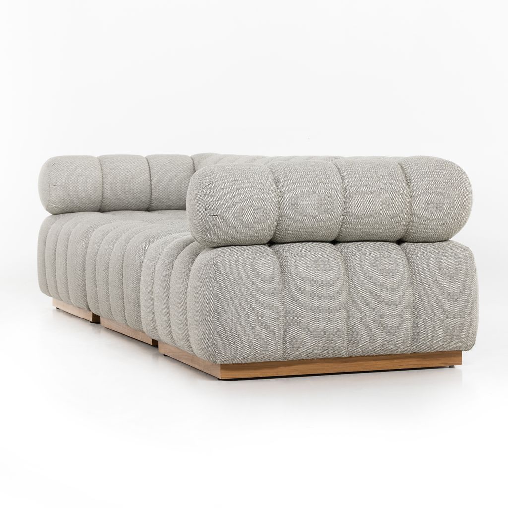 Roma Outdoor 3Pc Sectional Ash