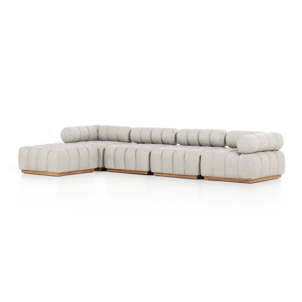 Preview image for Roma Outdoor 4Pc Sectional W/Ottoman Ash