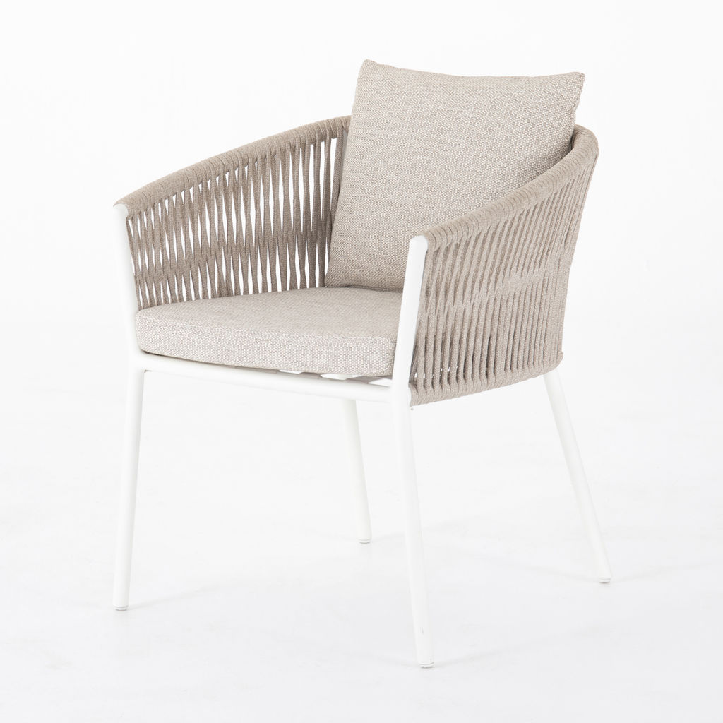 Preview image for Outdoor Dining Chair - white and rattan