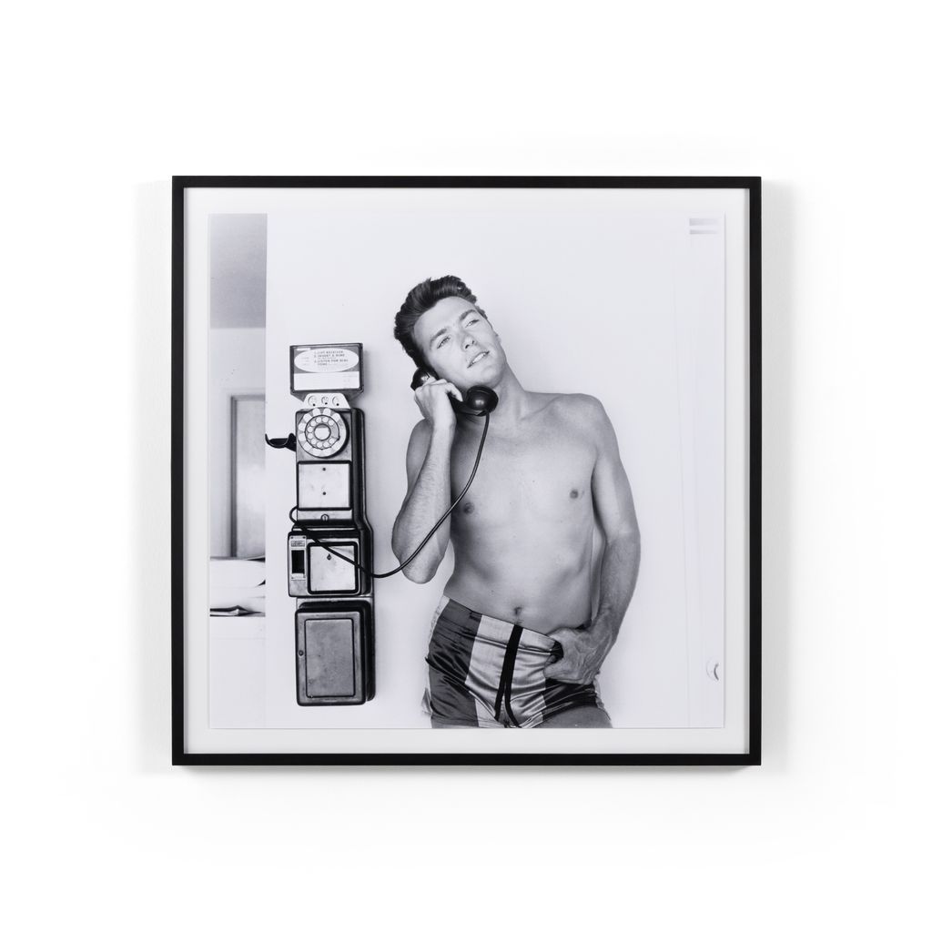 Clint Eastwood Takes A Call By Getty Images