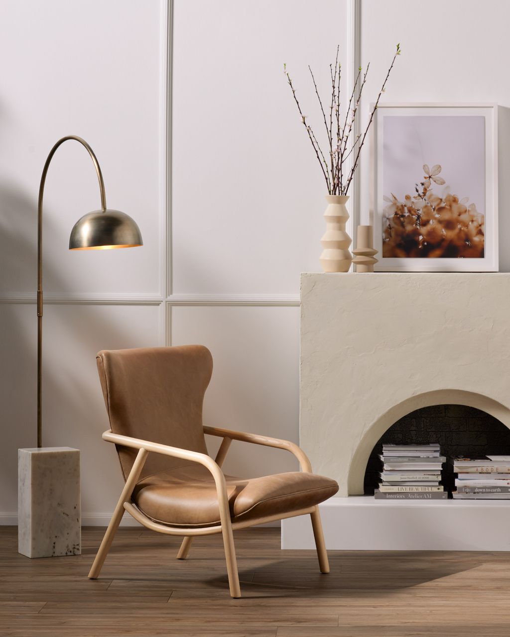 Jenkin Floor Lamp Antique Brass Iron