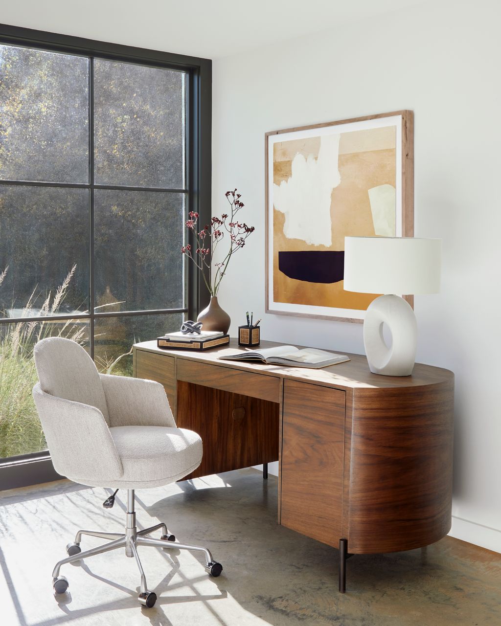 Komi Table Lamp Textured Matte White