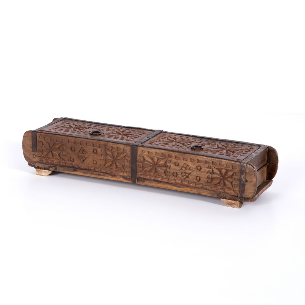 Found Carved Box Reclaimed Natural