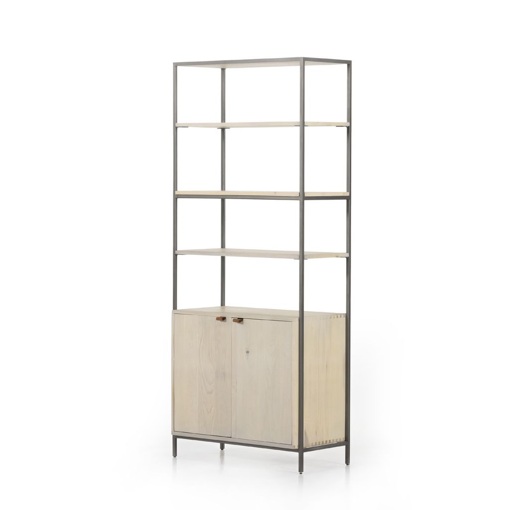 Preview image for Trey Modular Wide Bookcase, Dove Poplar