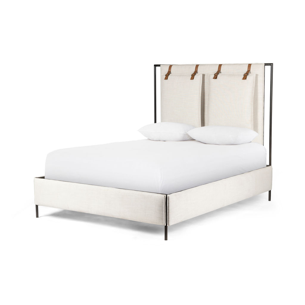 Preview image for Leigh Upholstered Bed King, Hockney Ivory
