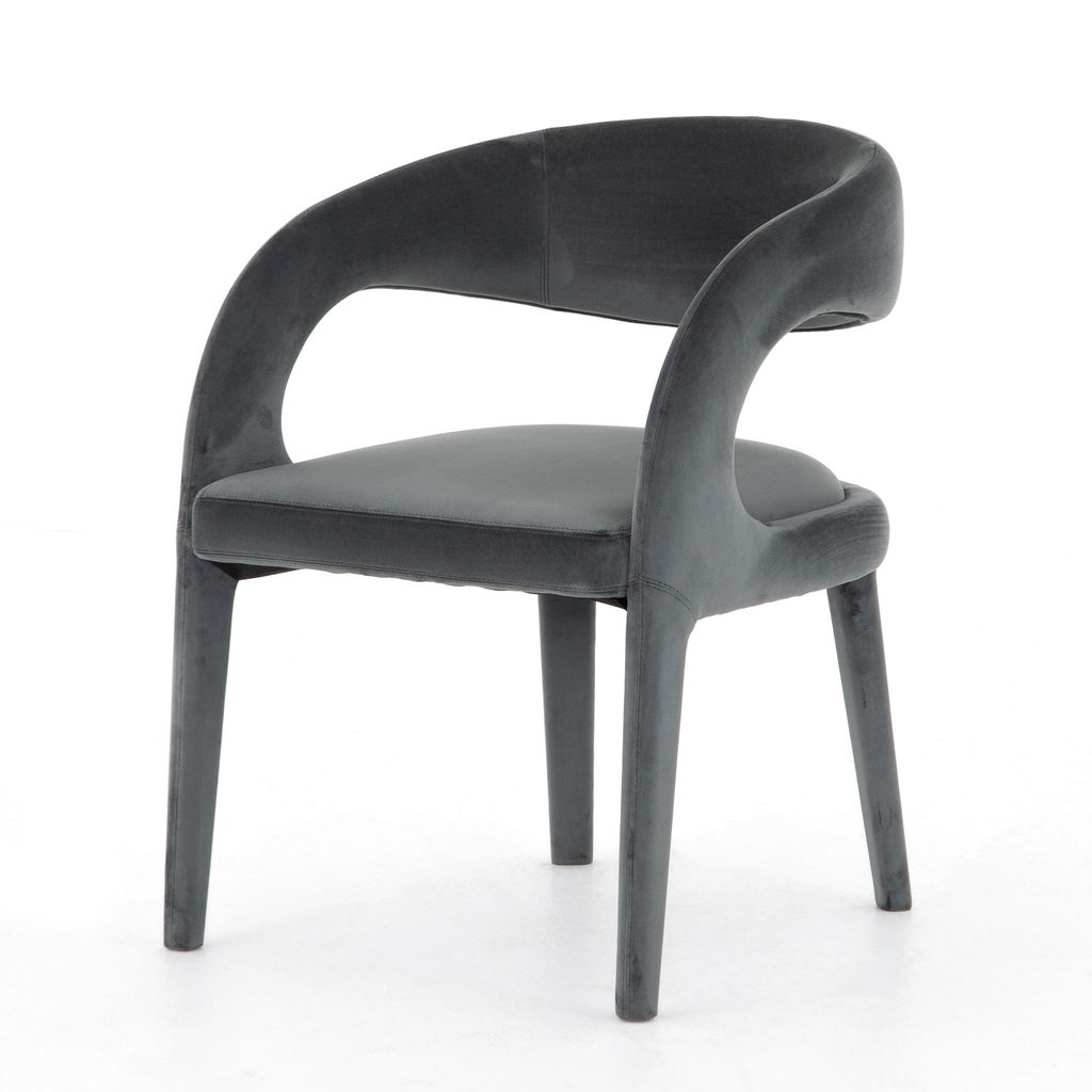 Preview image for Hawkins Dining Chair, Charcoal Velvet