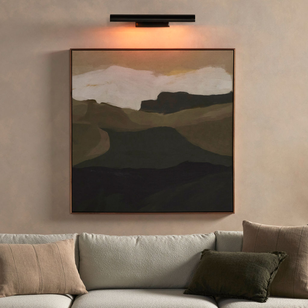 Clement Wide Picture Light, Aged Antique Brass