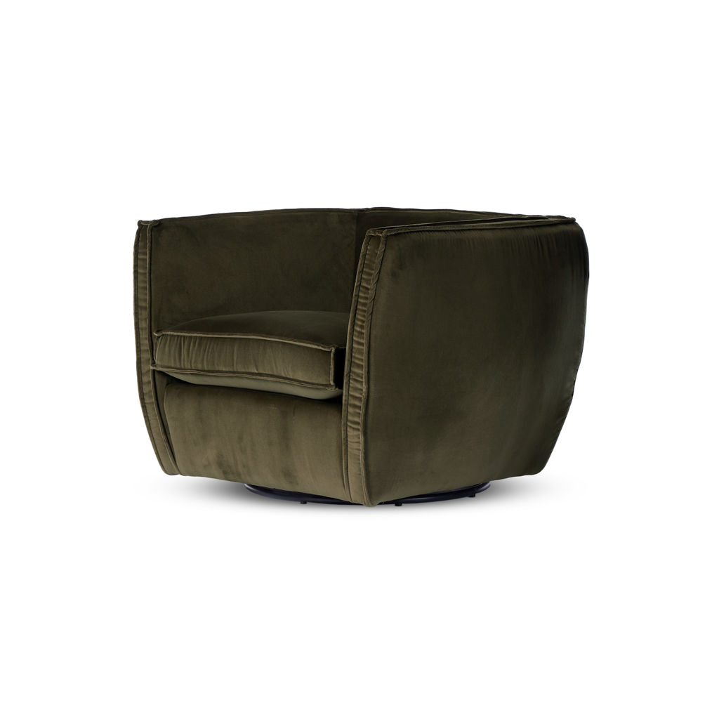 Rashi Swivel Chair, Surrey Olive
