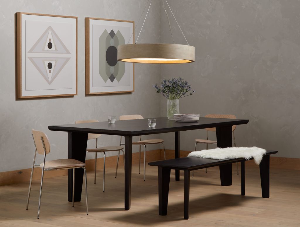 Baum Small Chandelier, Brushed Oak