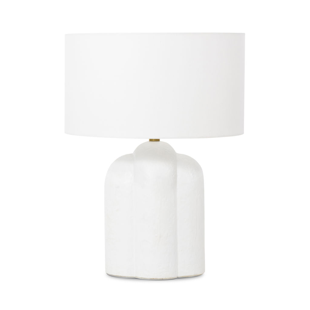 Koa Table Lamp, Adobe Textured Concrete