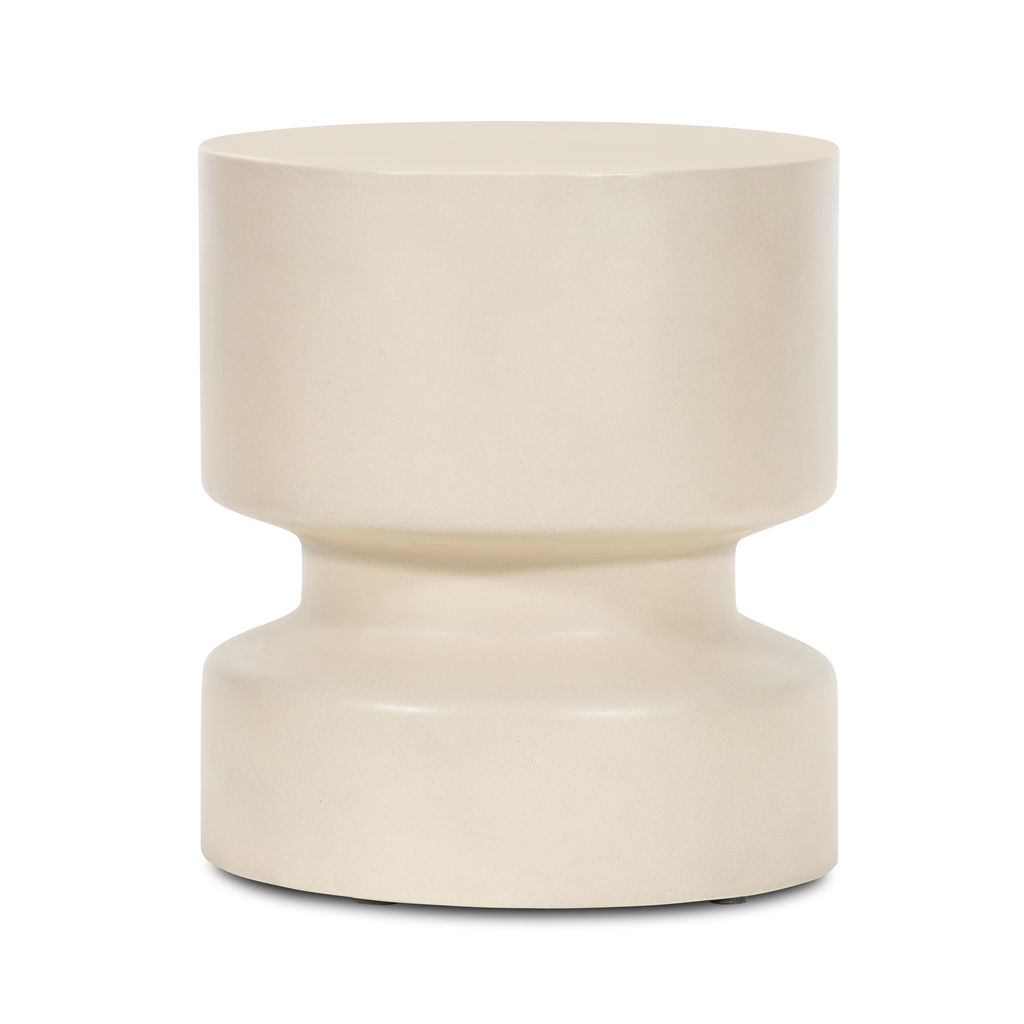 Preview image for Nahla Outdoor End Table, Parchment White