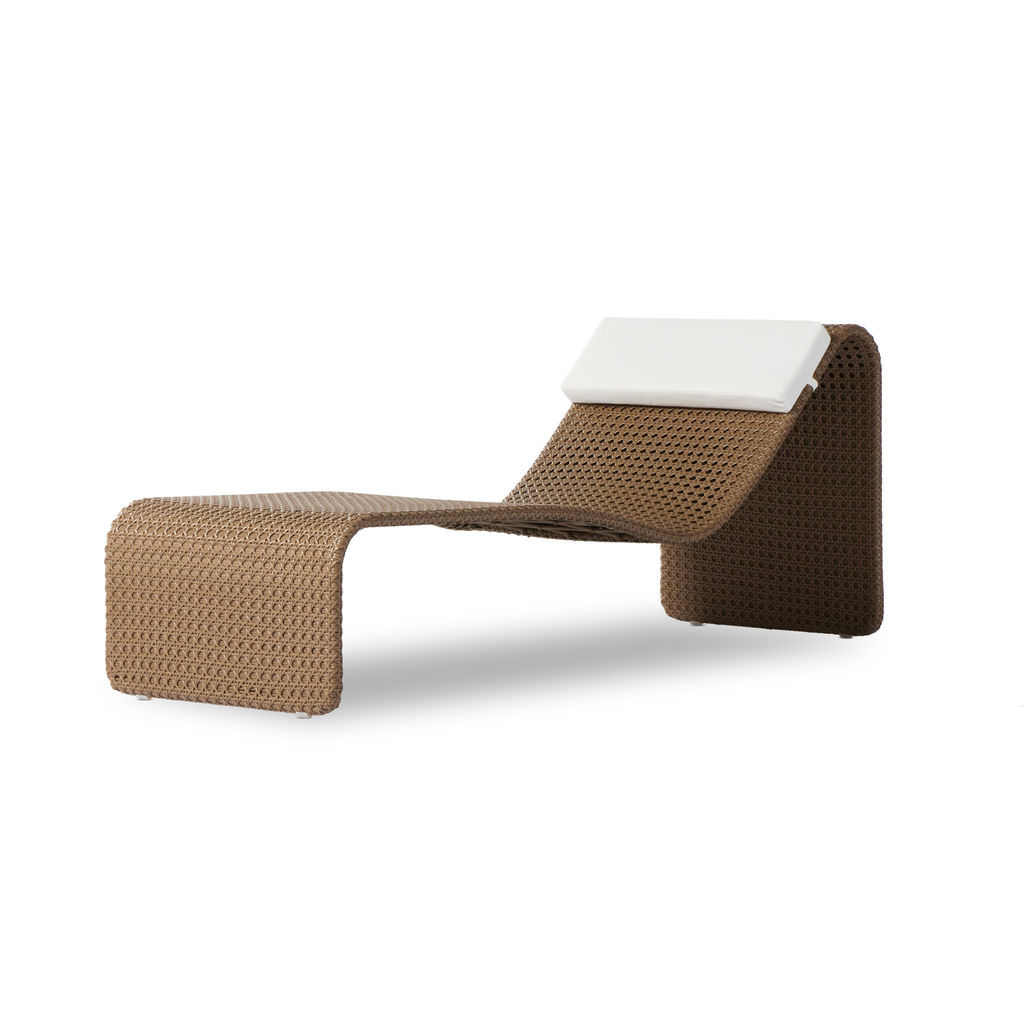 Paige Outdoor Woven Chaise, Natural Woven