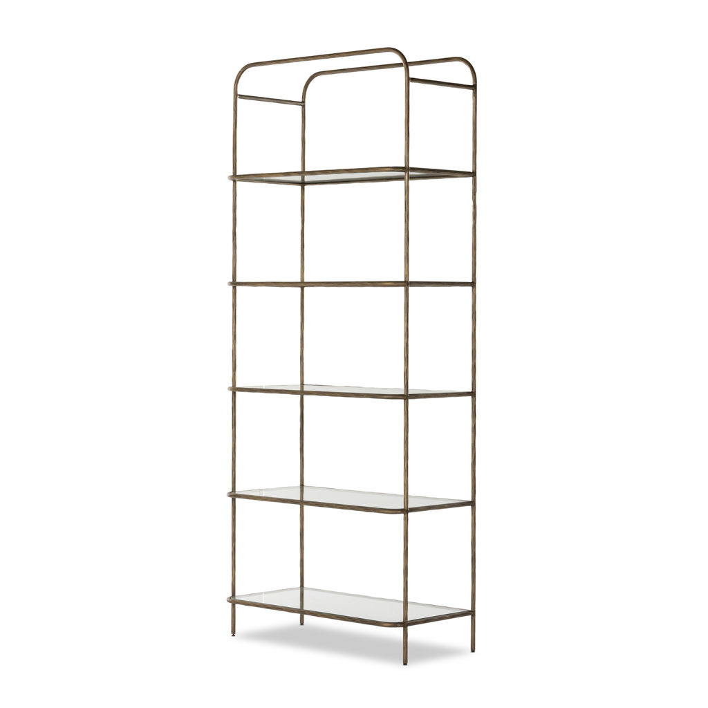 Preview image for Swinton Bookcase, Hammered Aged Brass