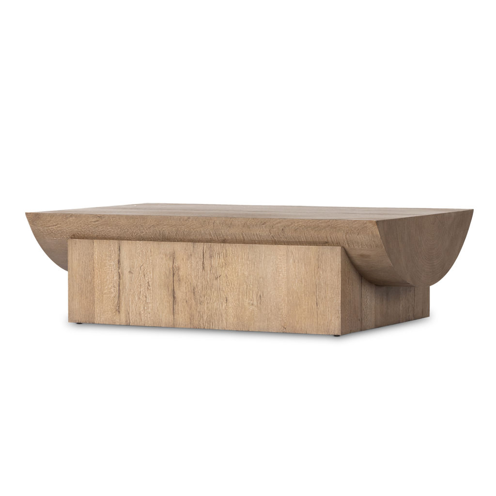 Elbert Coffee Table, Rustic Oak Veneer