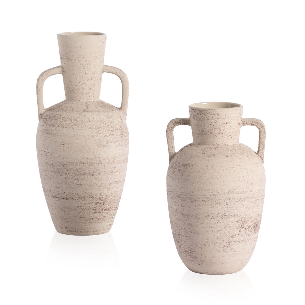 Preview image for Pima Vases, Set Of 2-Distressed Cream