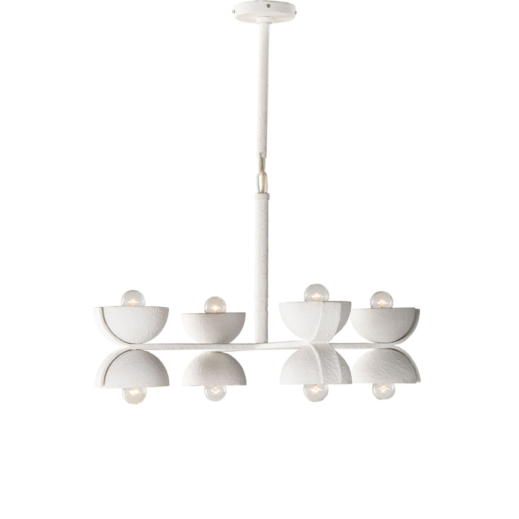 Santorini Chandelier, Matte White Plaster