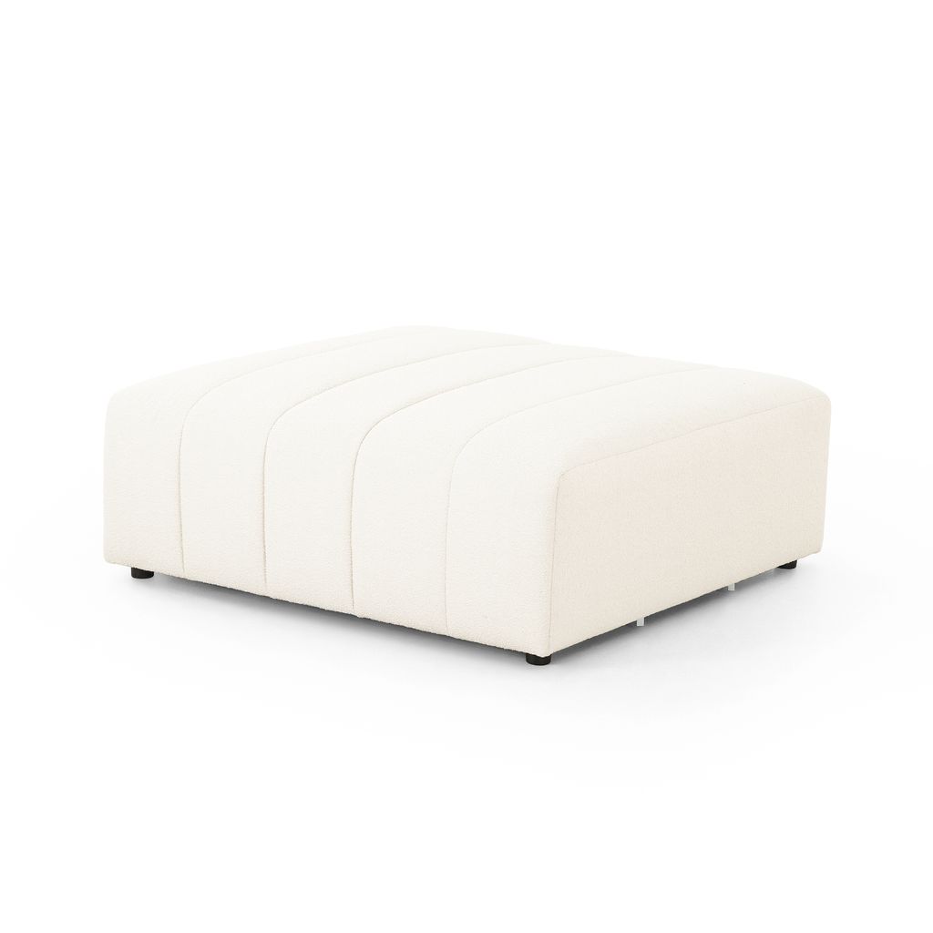 Langham Channeled Sectional Ottoman, Fayette Cloud