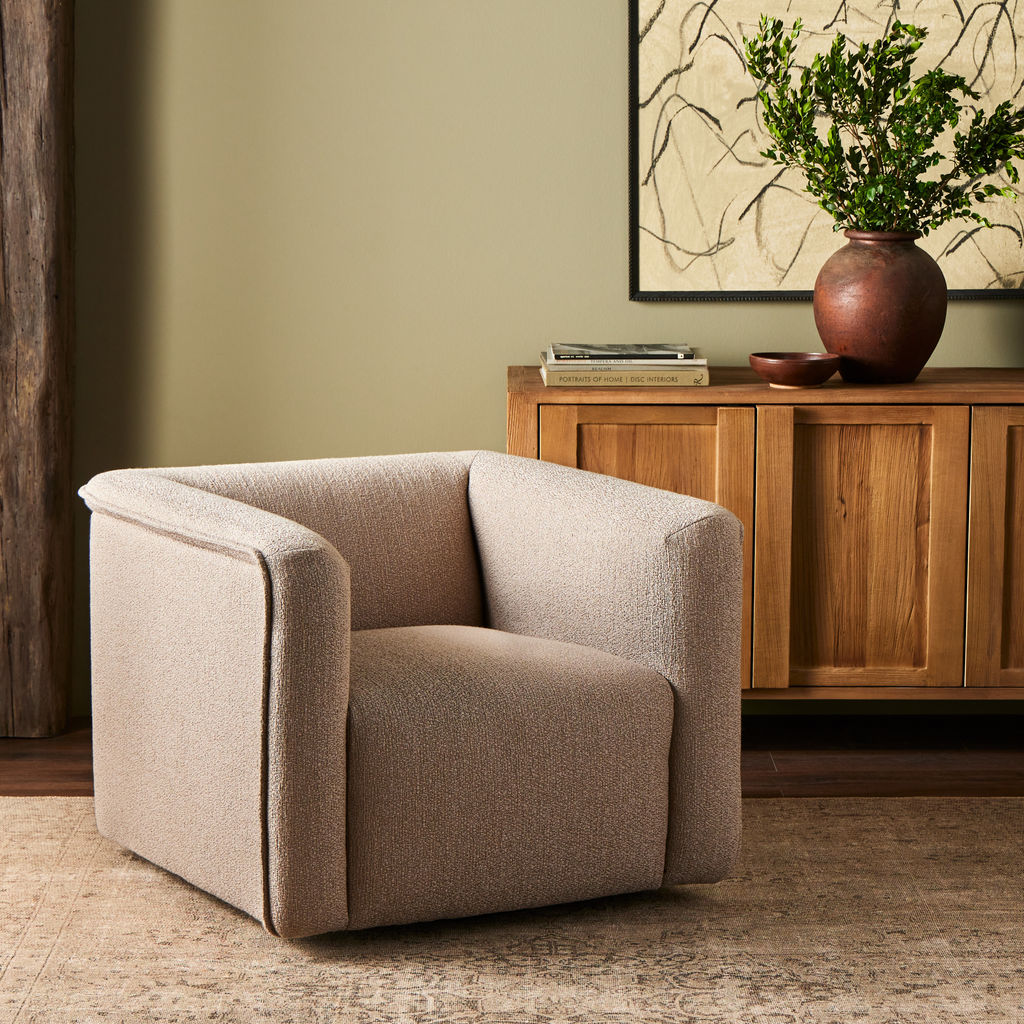 Wellborn Swivel Chair, Kerbey Camel