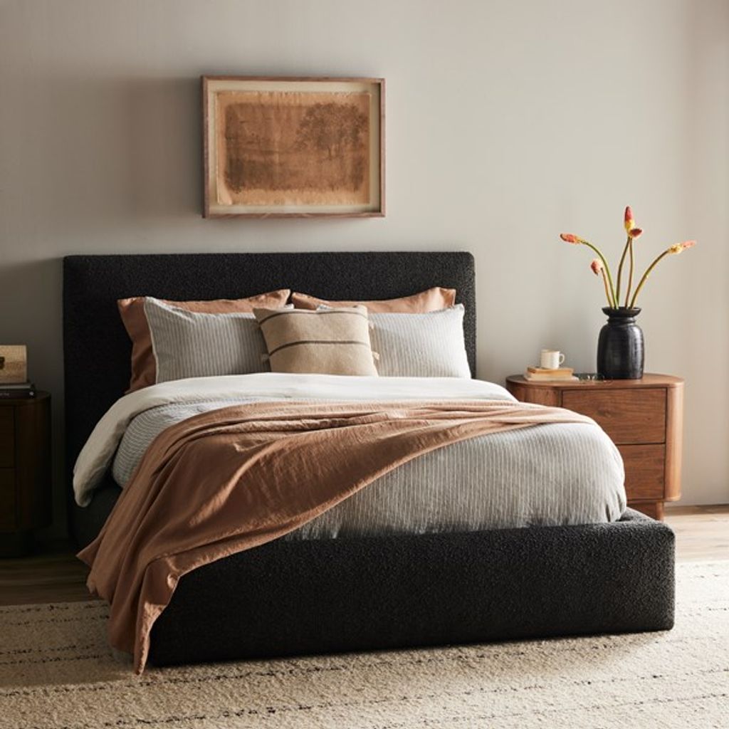 Quincy King Bed-Lisbon Charcoal
