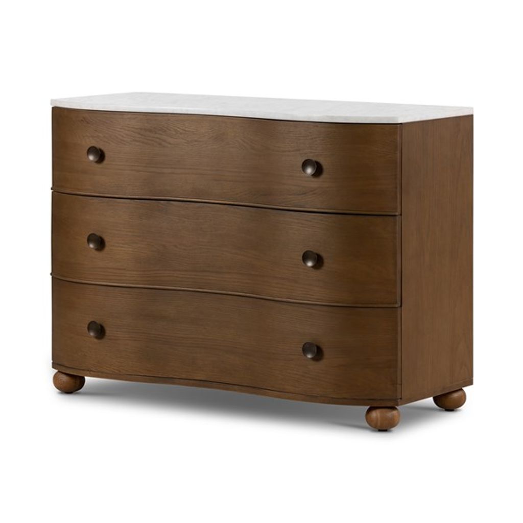 Preview image for Tiago Marble Chest-Toasted Oak
