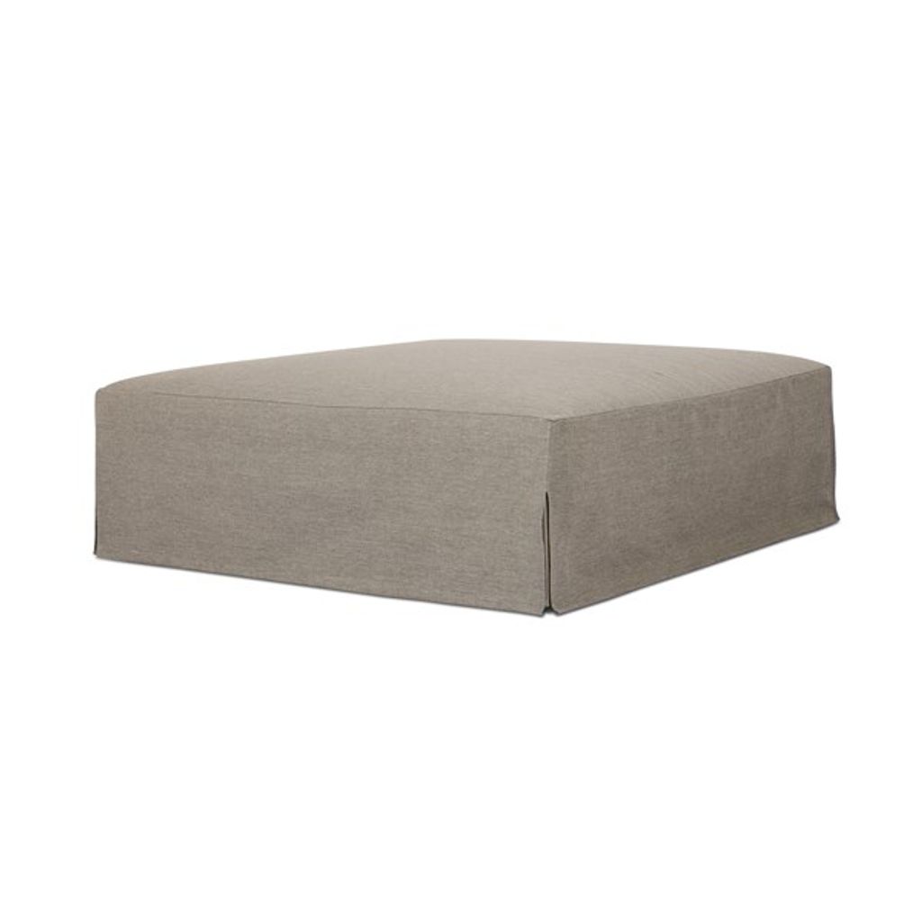 Laskin Outdoor Ottoman-Washed Brown-Fsc